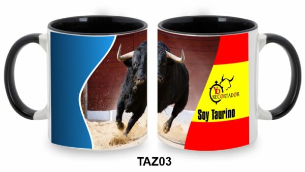 tazas con imágenes de toros bravos