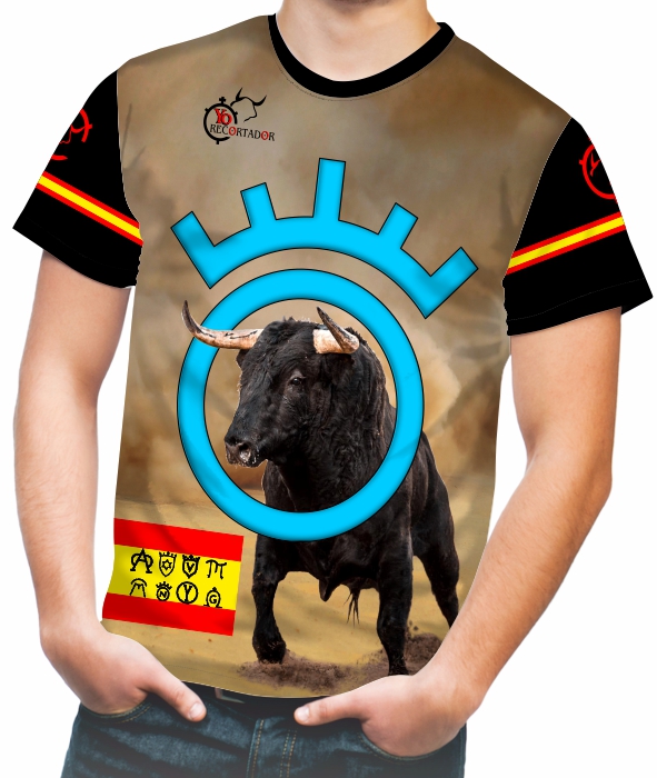camiseta taurina con hierros de ganaderías taurinas