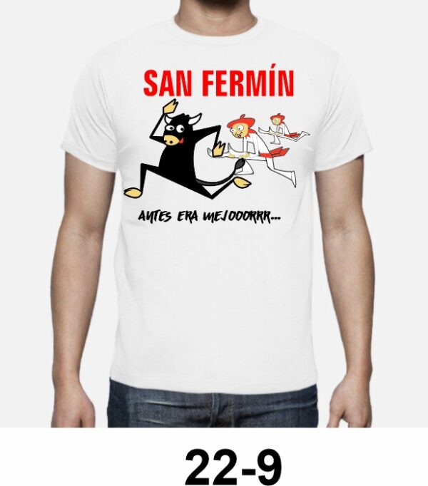 Camiseta para correr los encierros de pamplona San Fermín