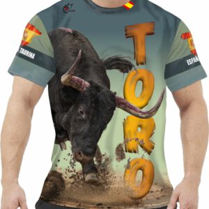 moda en camisetas de toros con toro bravo bajo el sol de castilla