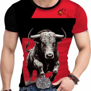 Camiseta con dibujos de toros bravos
