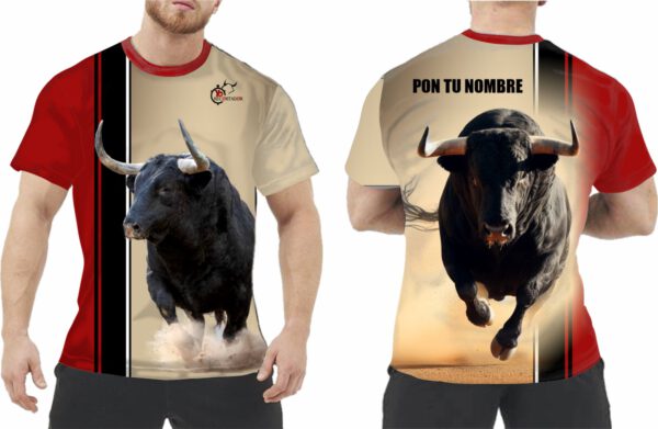 Camiseta toros bravos con toro negro zaino