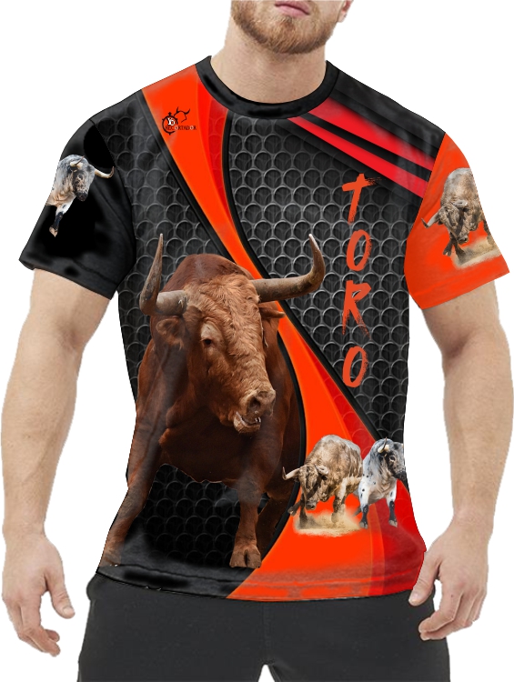 Camiseta toro colorado estilo concurso recortes