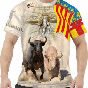Camiseta Fallas Valencia 2026 con Virgen de los Desamparados