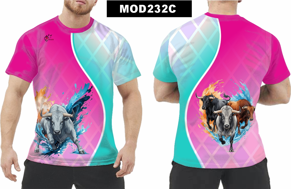 Camiseta Taurina Con Dibujos de Toros - Imagen 3